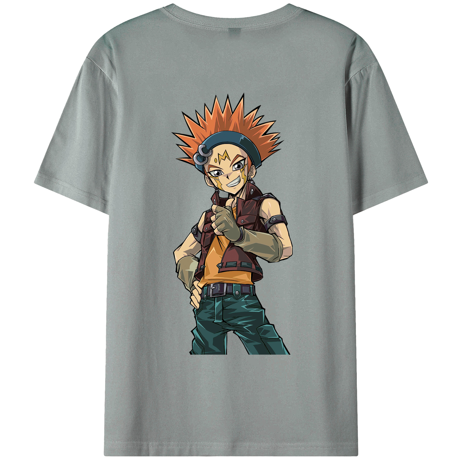 （画像用） 遊☆戯☆王 Yu-Gi-Oh! 綿100％ メンズ半袖Tシャツ（バックプリント） 通気性
